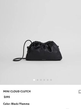 Mansur Gavriel Black Mini Cloud Clutch